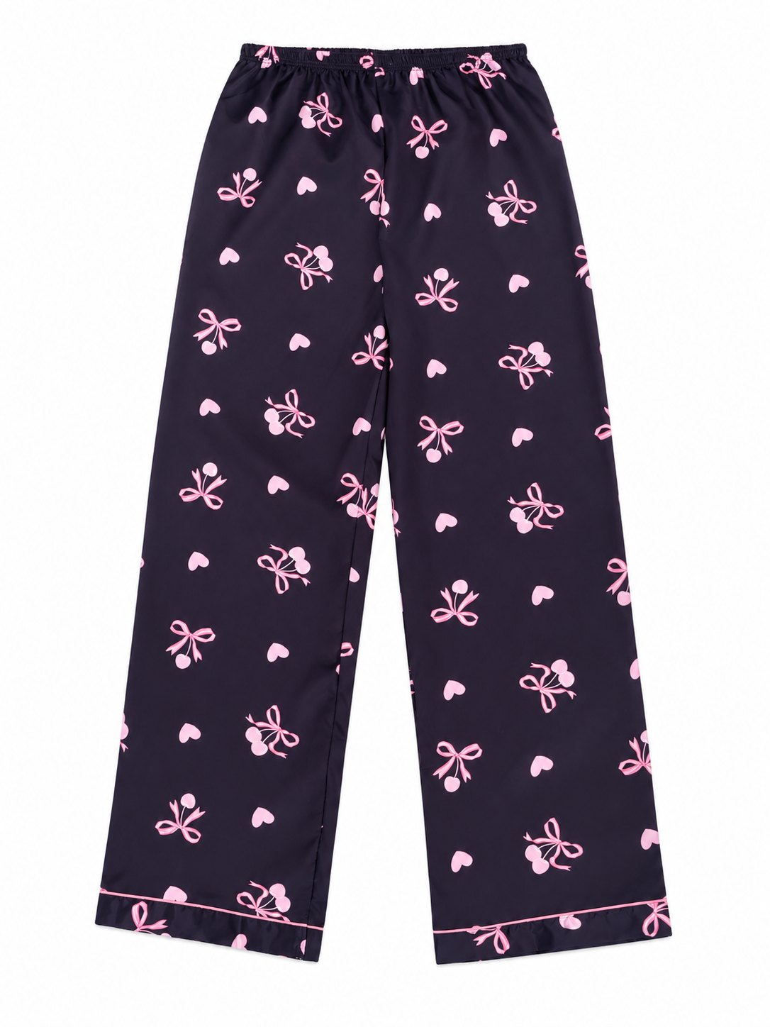 Pijama dama con moños y corazones