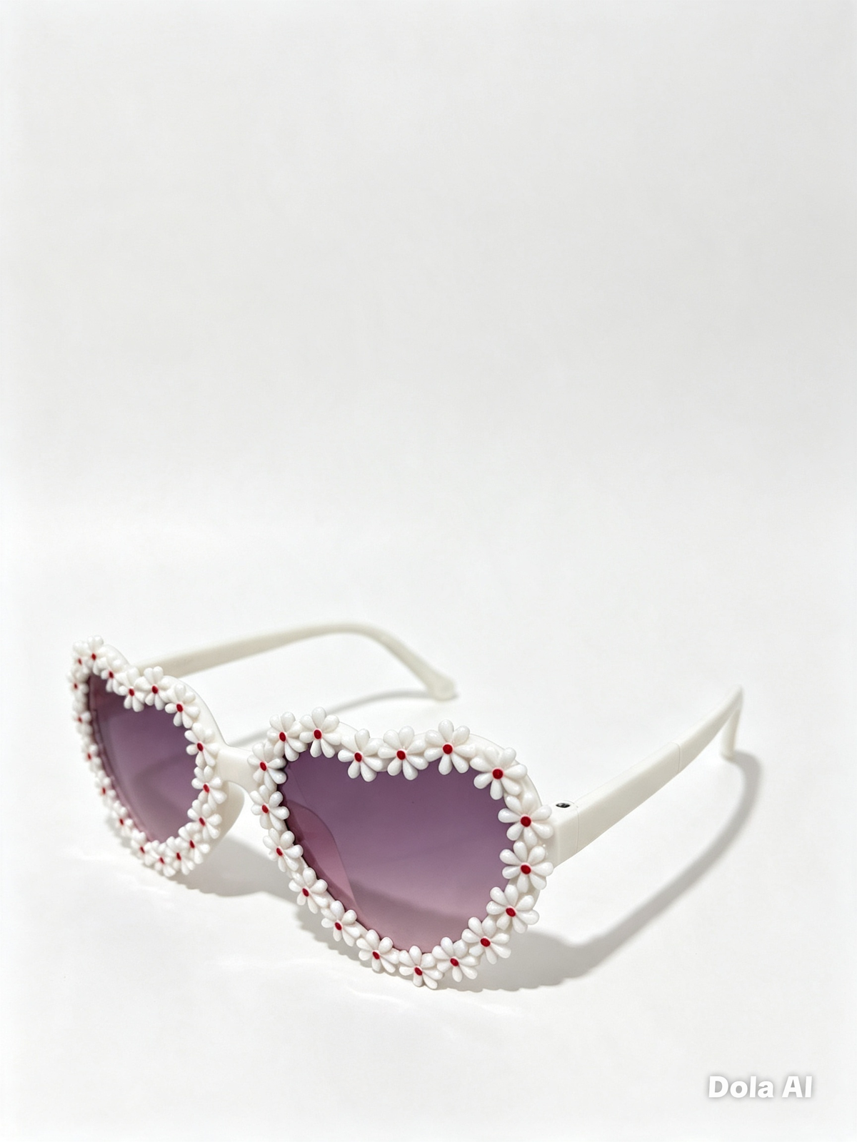 Lentes infantiles corazón con flores 🌼🤍