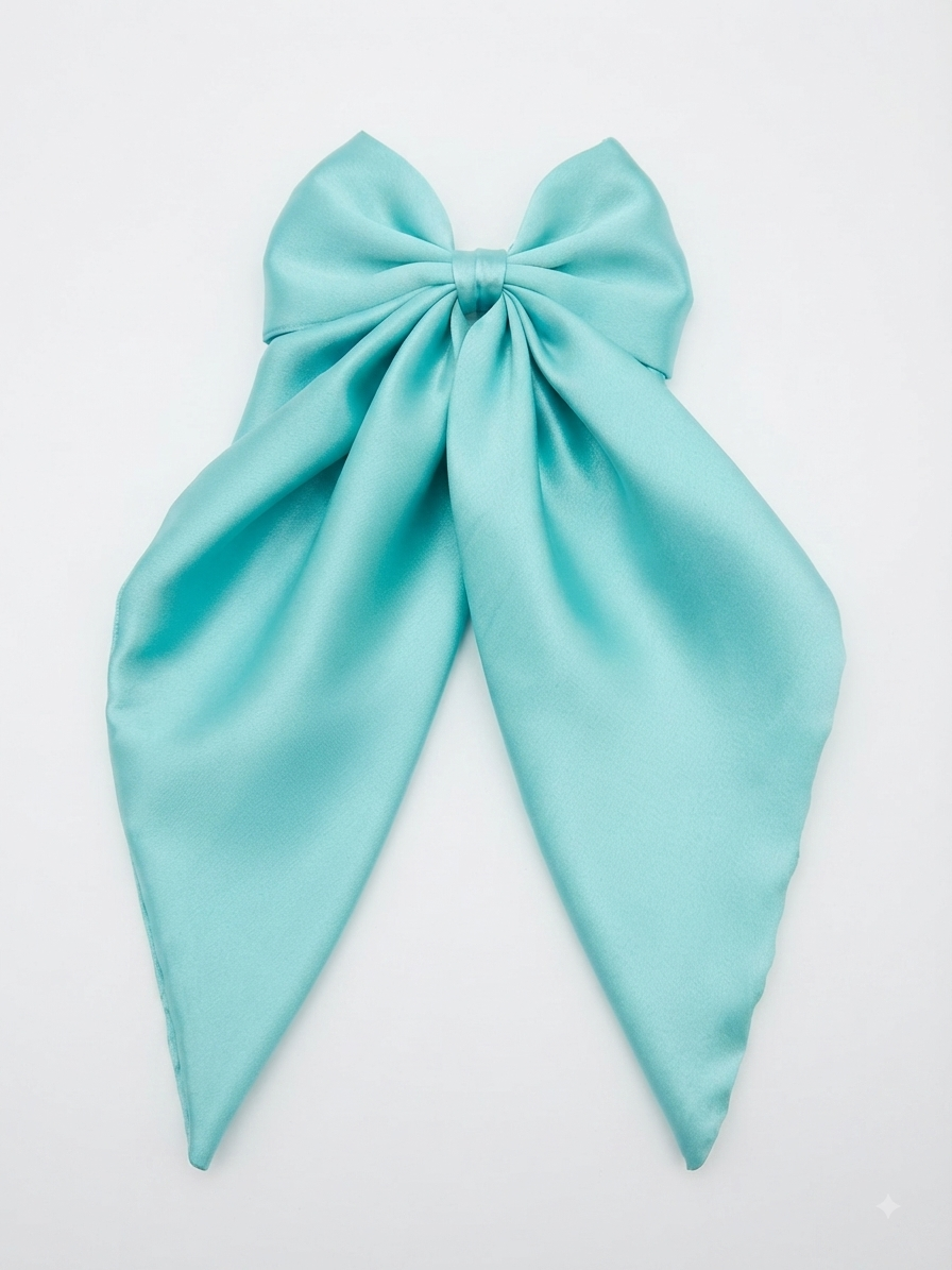 Moño coquette niña verde menta 🎀✨