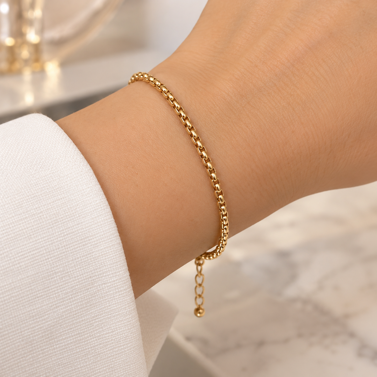 Pulsera dama eslabones cuadrados