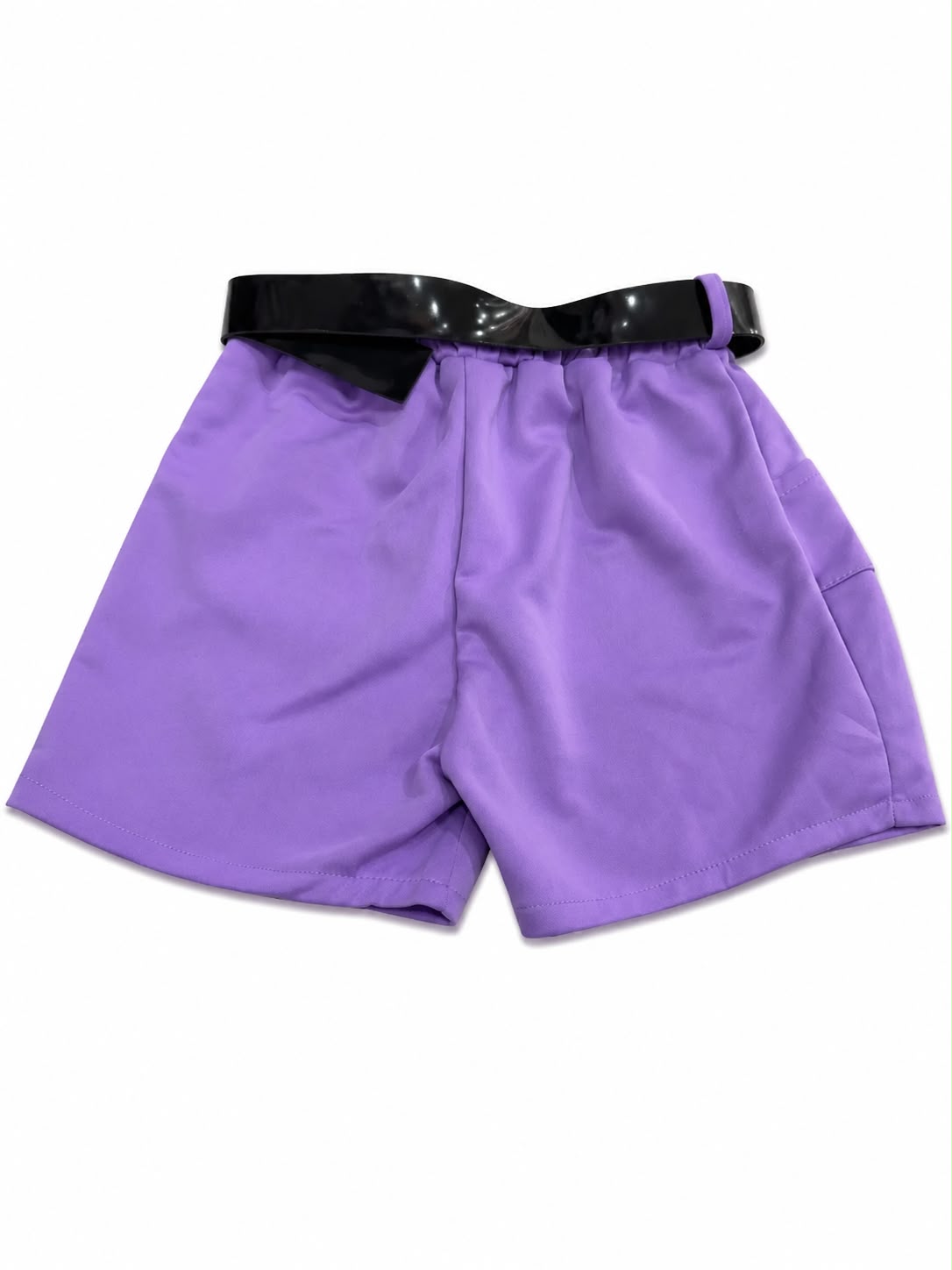 Short niña vestir color lila cinturón