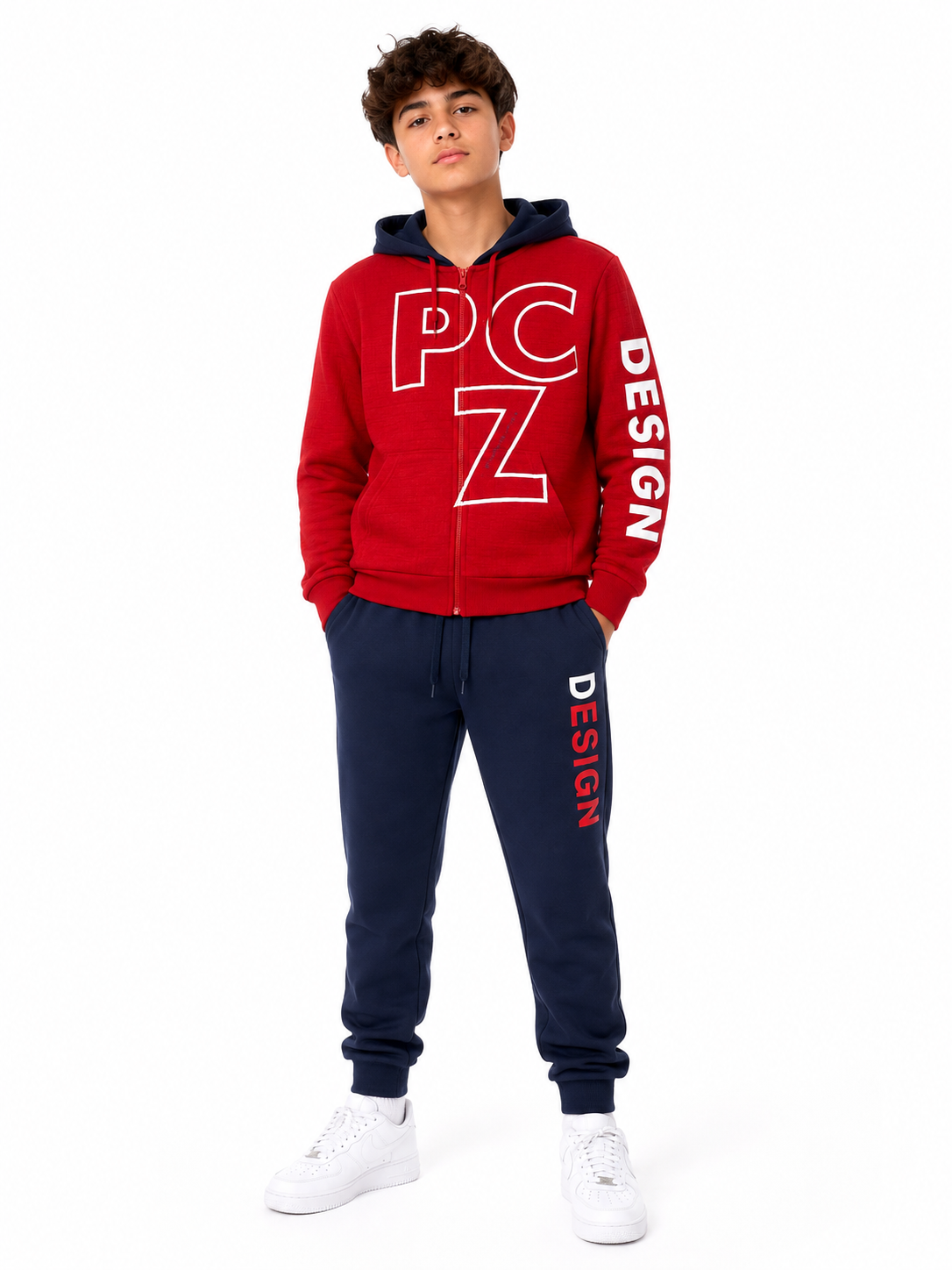 Set niño deportivo rojo y azul marino