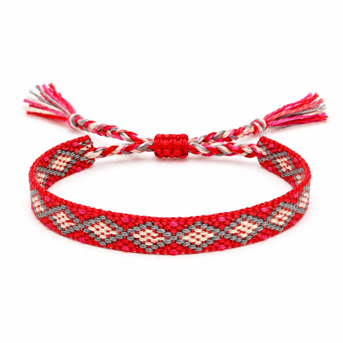 Pulsera niña tejida corazones ❤️🩷