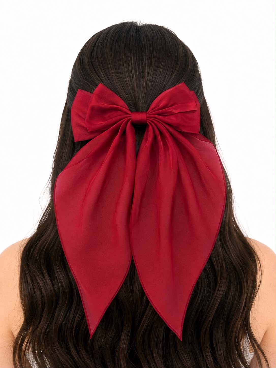 Moño coquette niña vino con tirantes largos semitransparentes 🎀🍷