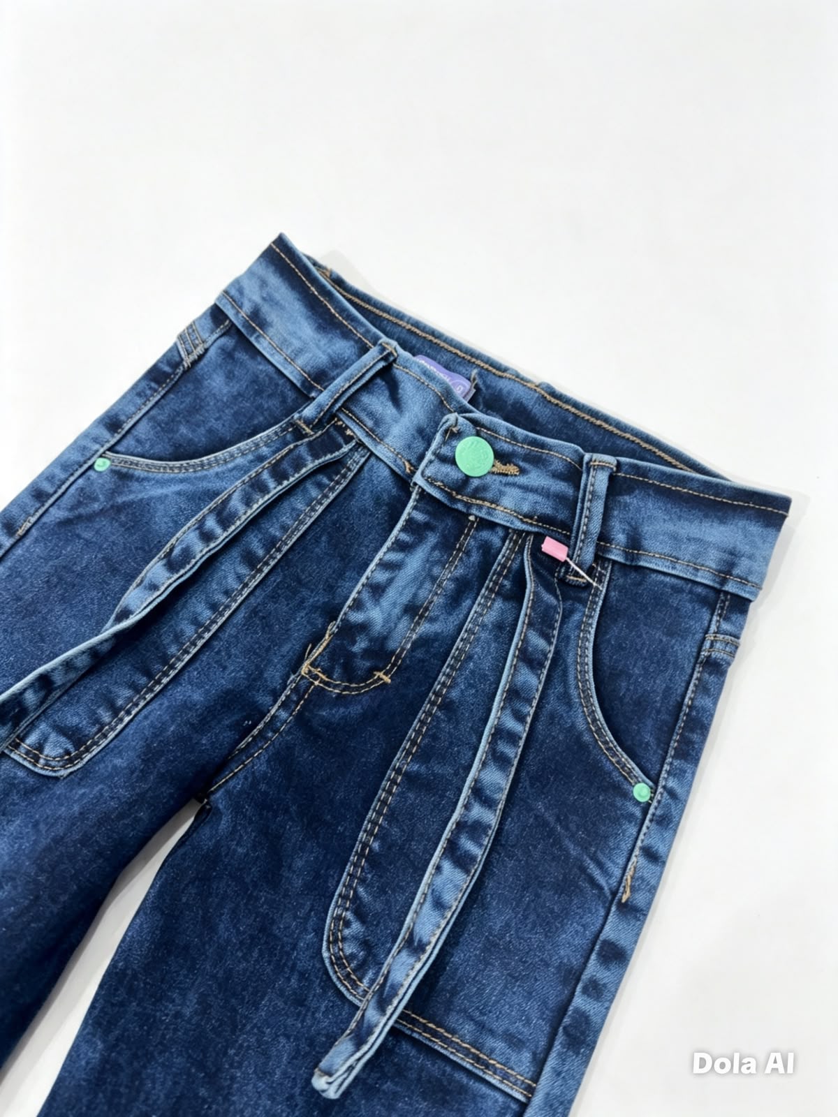 Pantalón niña cargo corte amplio
