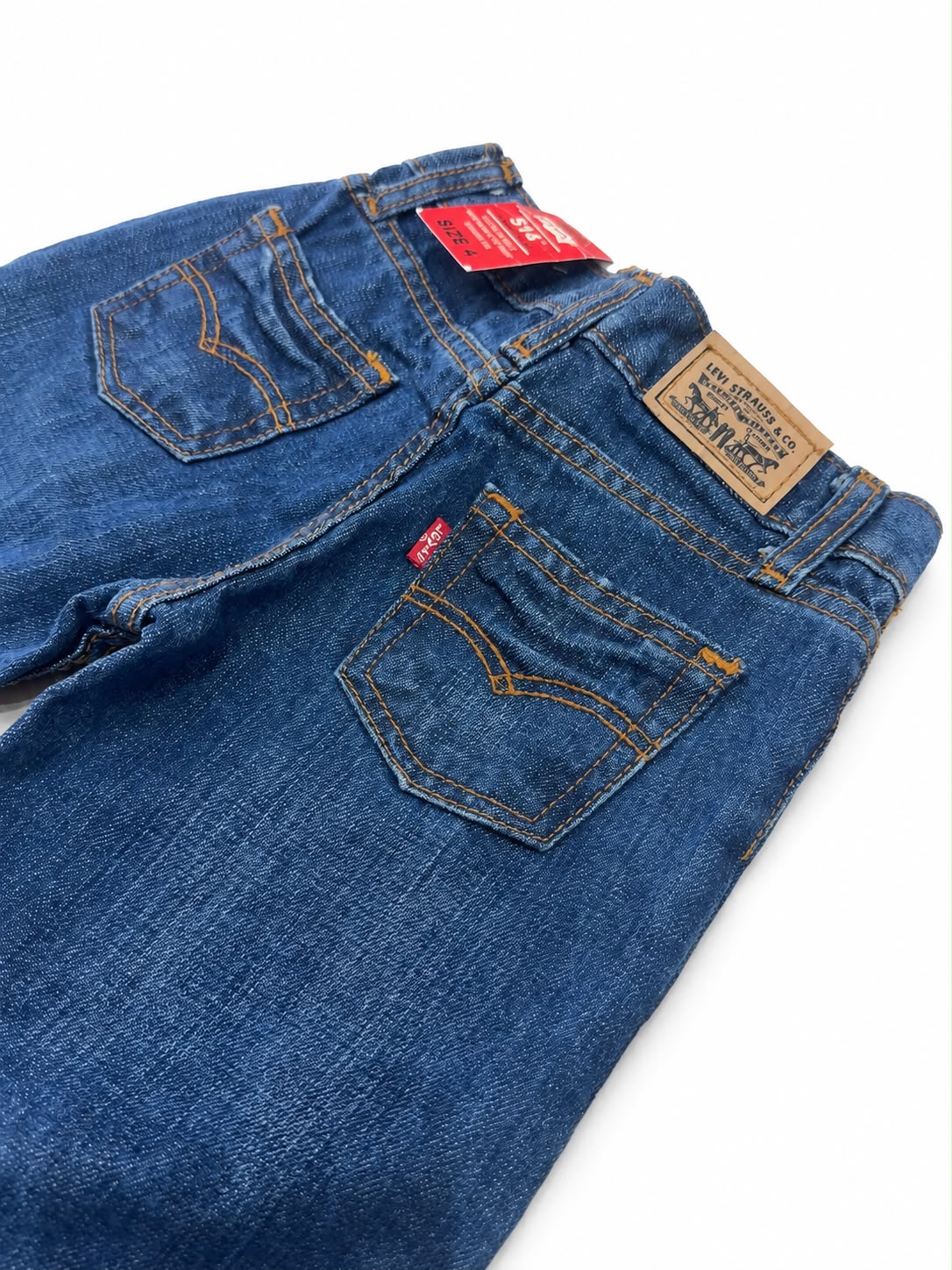 Pantalón niño mezclilla azul de corte recto