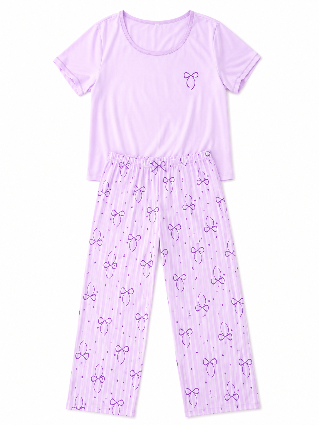 Pijama Dama Moñitos Lila 💜✨