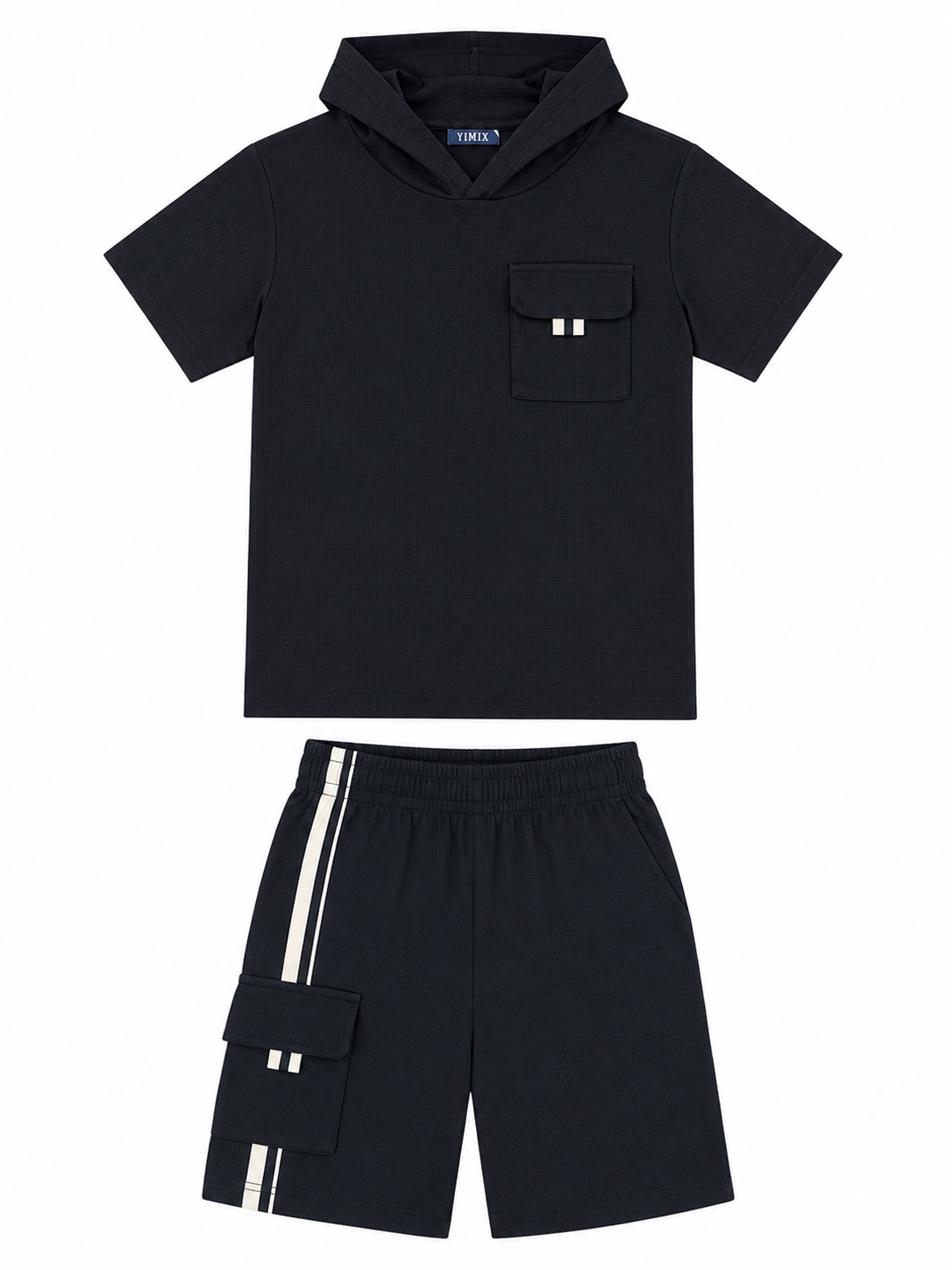 Set niño con capucha negro de dos piezas