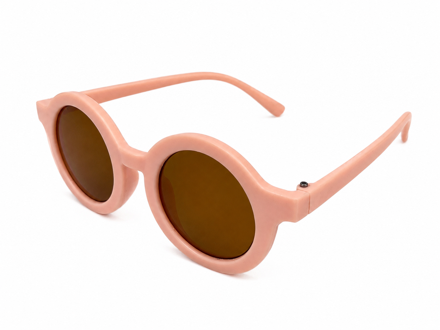 Lentes niña redondos color rosa mate