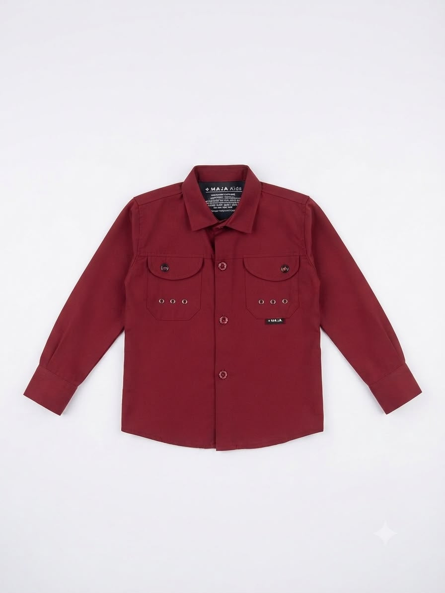 Camisa niño manga larga clásica