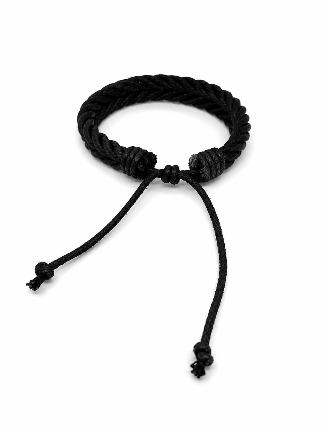 Pulsera Caballero Negra Trenzada 🖤