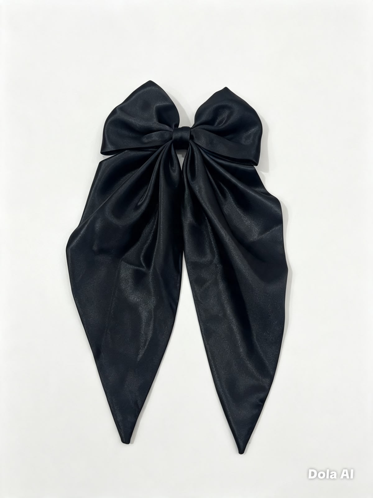 🎀 Moño coquette niña negro satinado