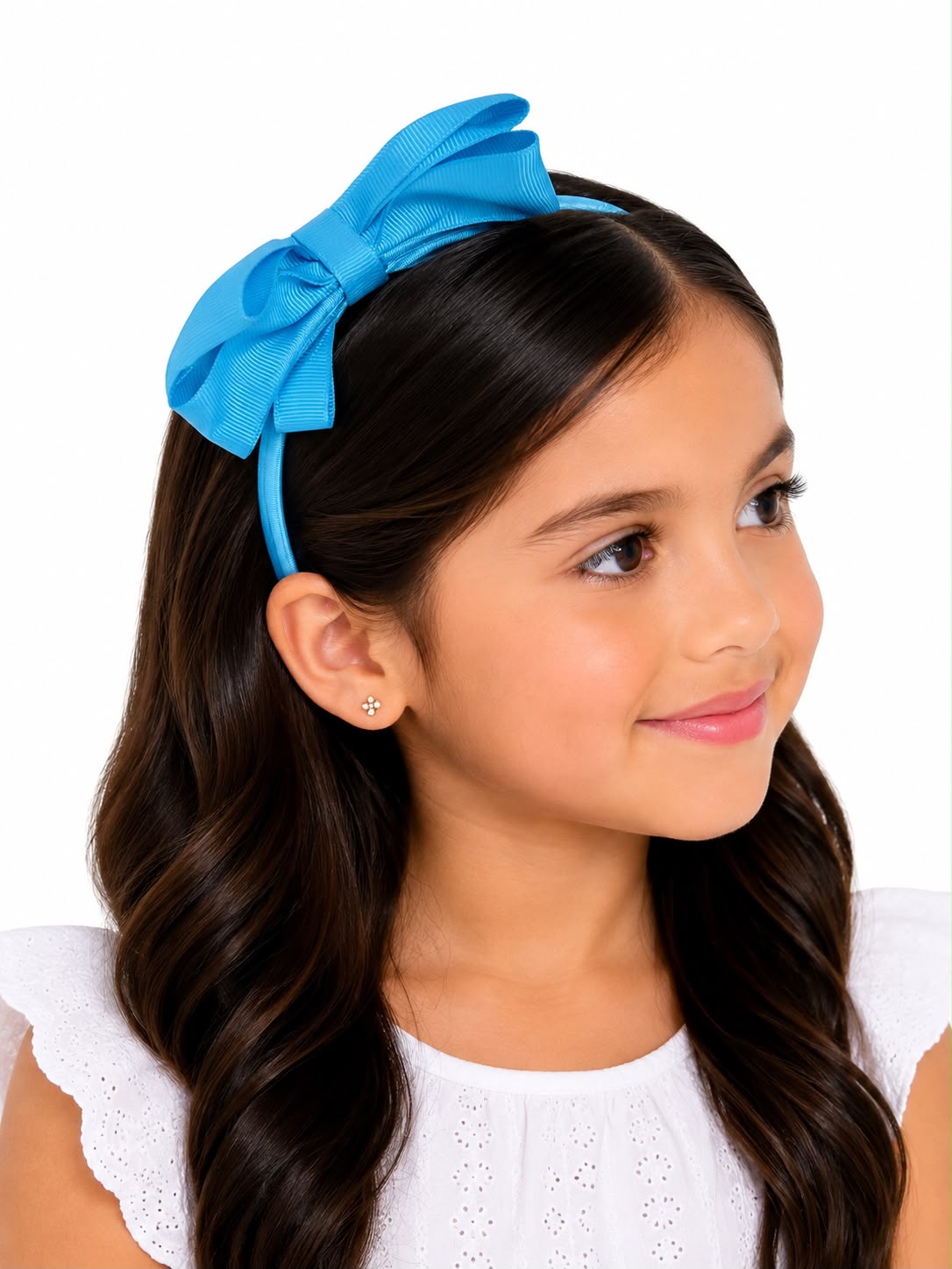 Diadema niña verde con moño