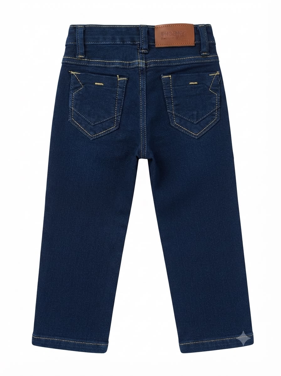 Pantalón niño mezclilla azul oscuro slim fit