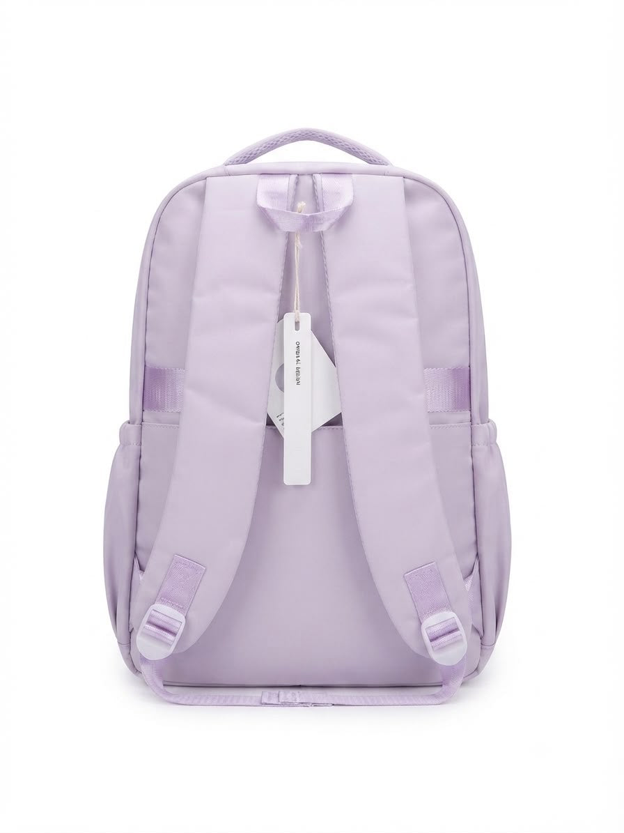 Mochila juvenil lila con monedero 🎒💜