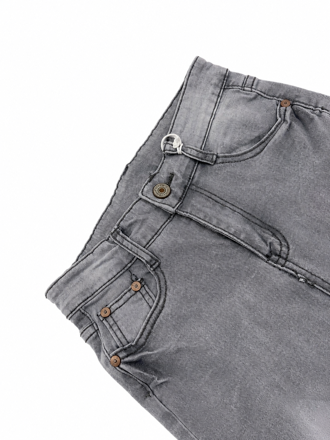 Pantalón niño de mezclilla gris skinny