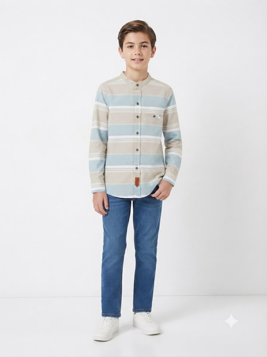 Camisa niño manga larga a rayas