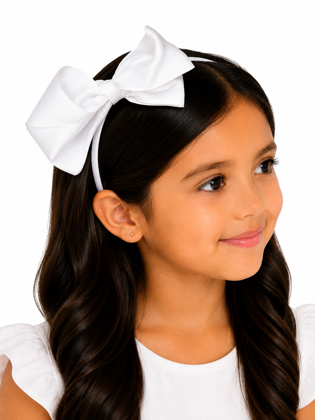 Diadema niña verde con moño