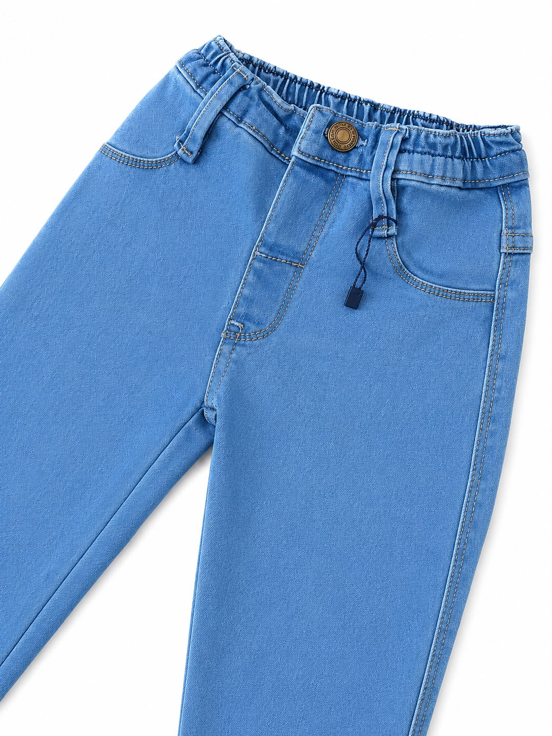 Pantalón niño mezclilla azul claro tipo jogger