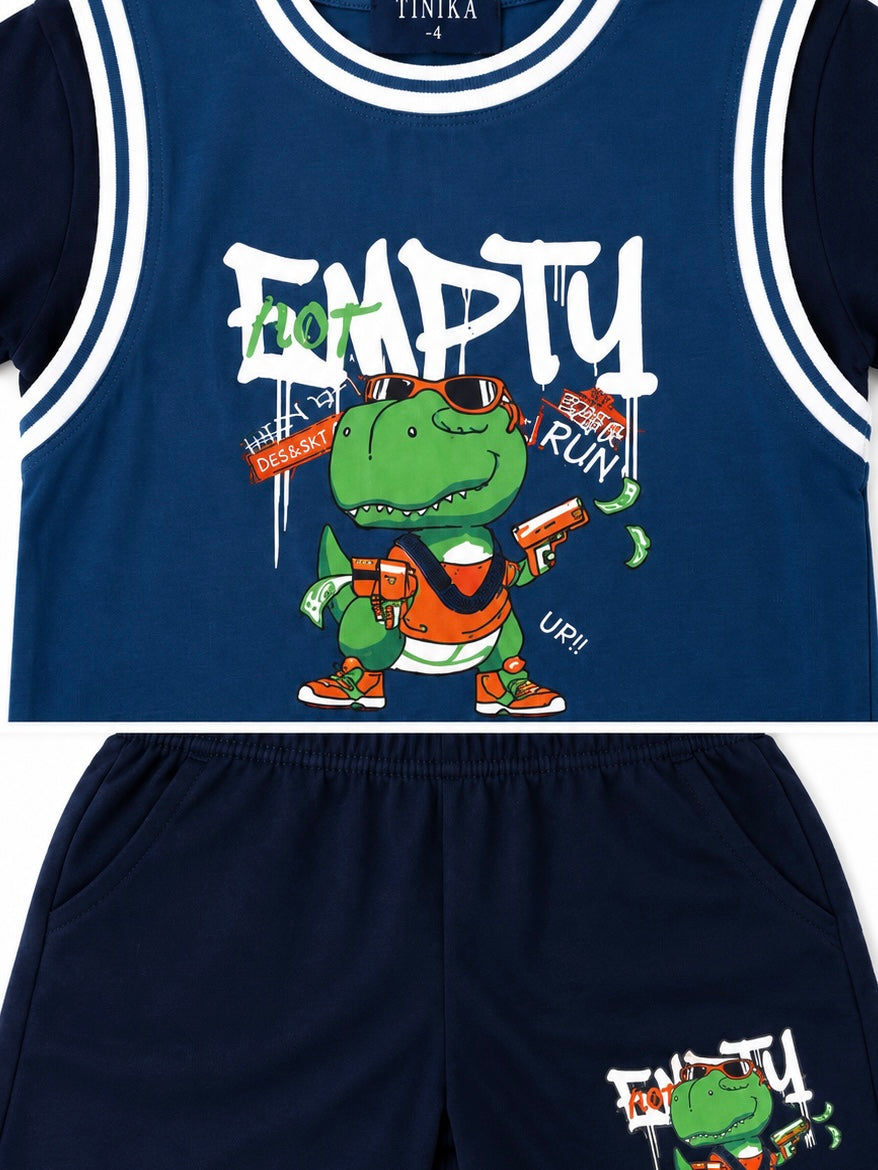 Set niño playera y short estampado