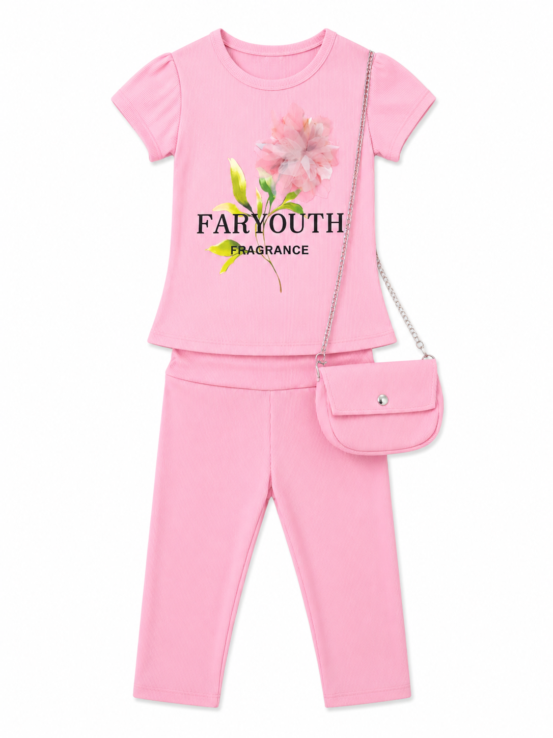 Set niña con bolsa rosa 3 piezas