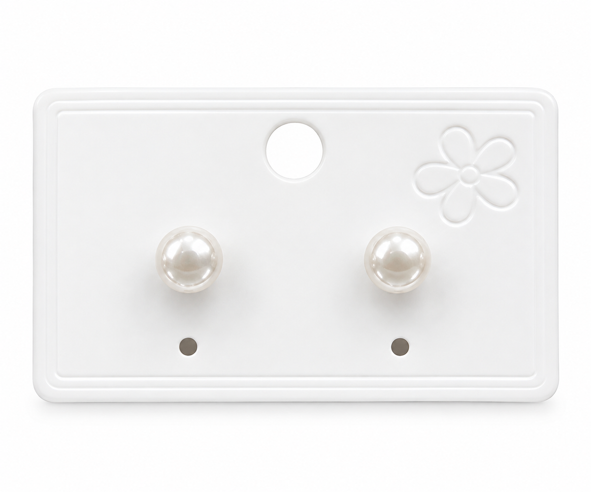 Aretes Dama perla mini elegante 🤍