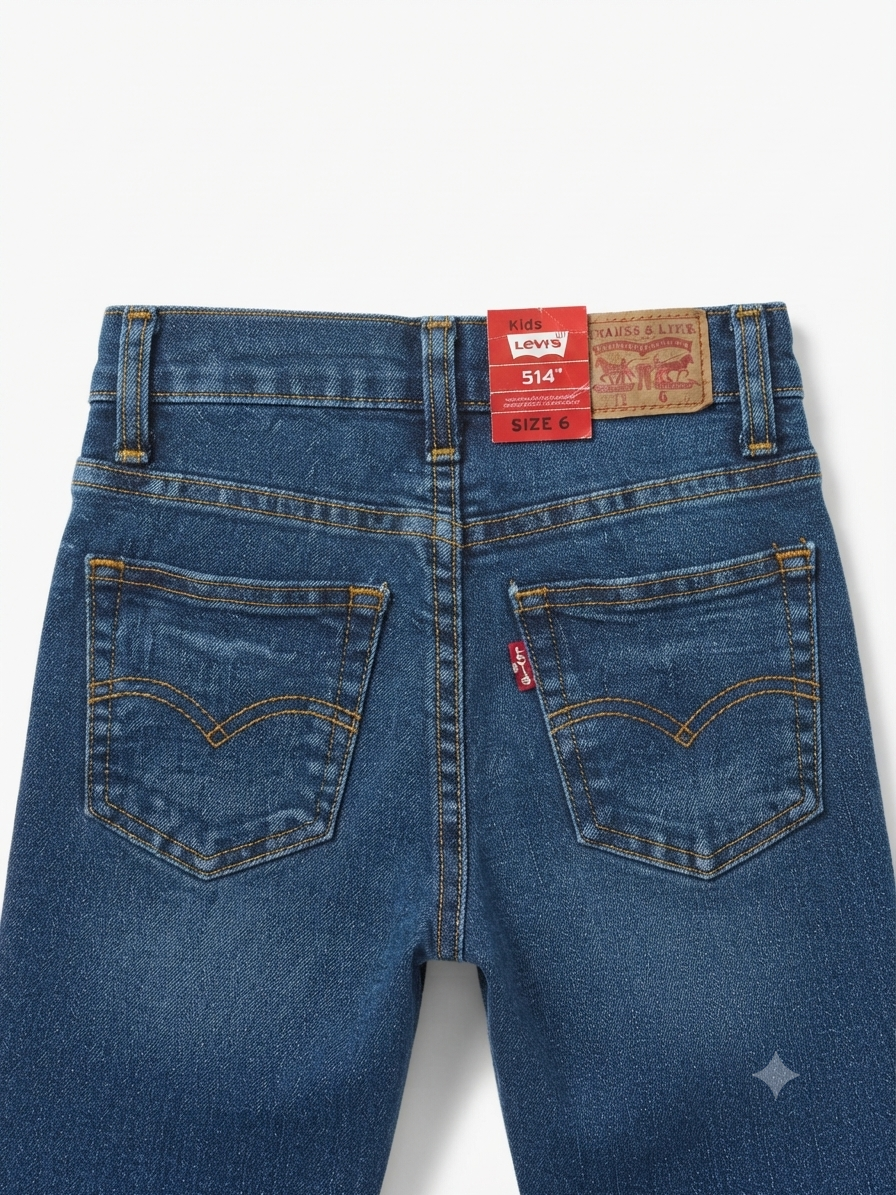 Pantalón niño mezclilla azul clásico