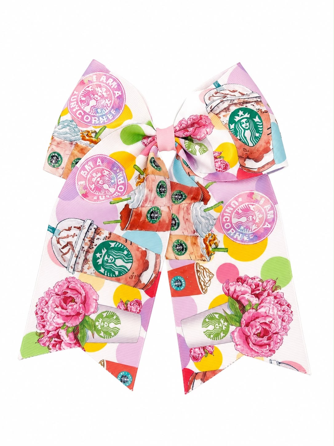Moño niña rosa estilo café con tirantes largos 🎀☕🌸