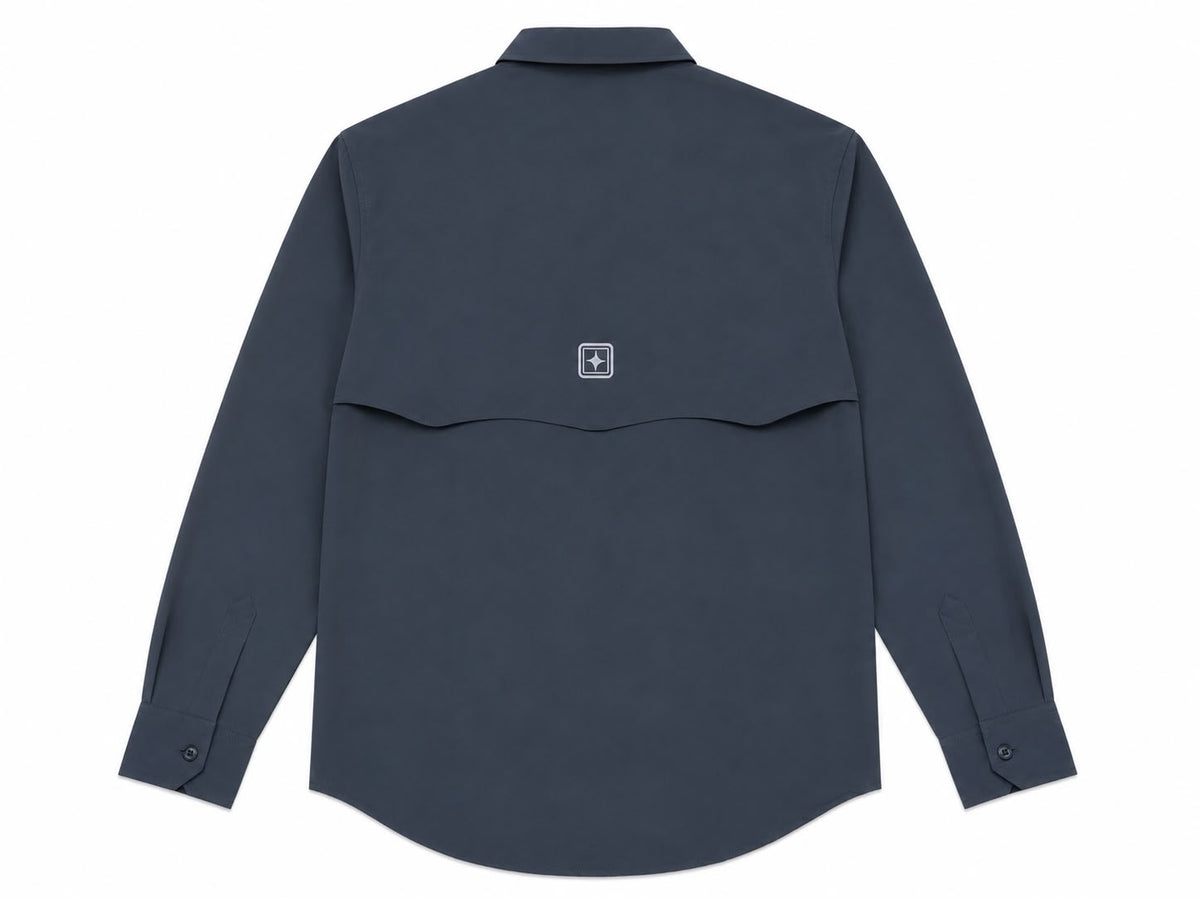 Camisa caballero manga larga con bolsillos