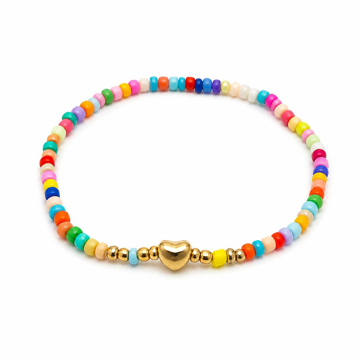 Pulsera niña corazón multicolor 💖🌈