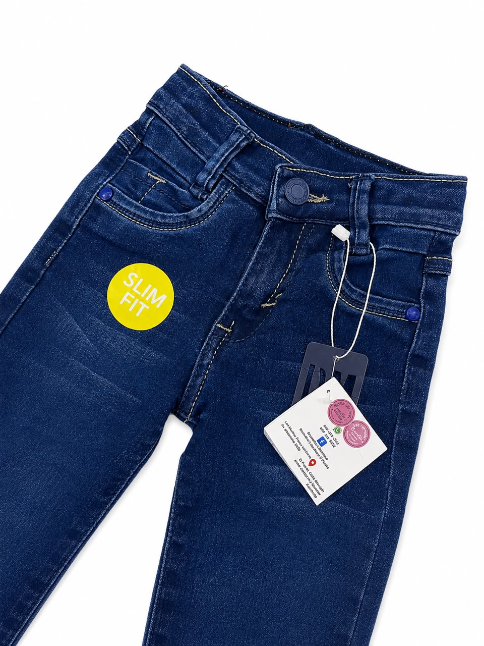 Pantalón niño mezclilla slim fit azul oscuro