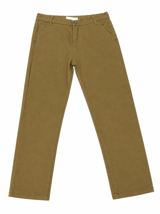 Pantalón Niño Gabardina Color Caqui