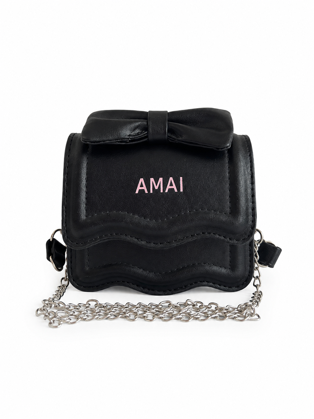 🖤 Bolsa infantil Mini AMAI con Moño Decorativo