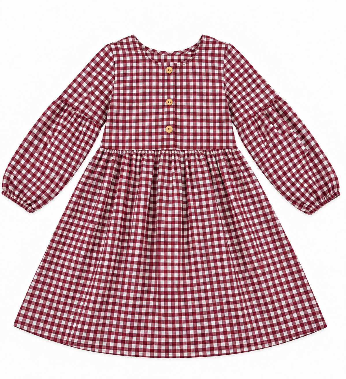 Vestido niña de cuadros vino 🤍🍷