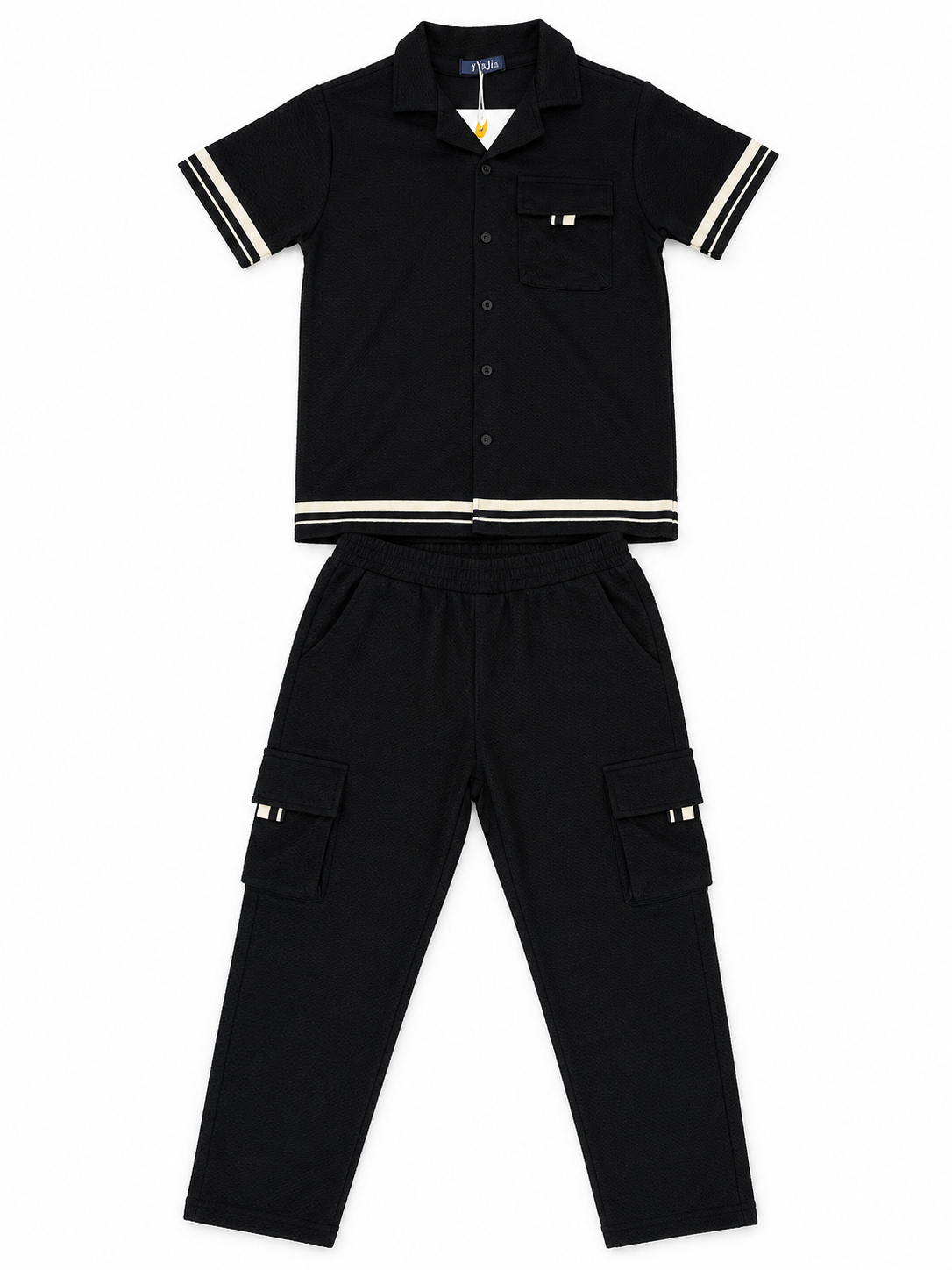 Set niño con camisa y pantalón cargo