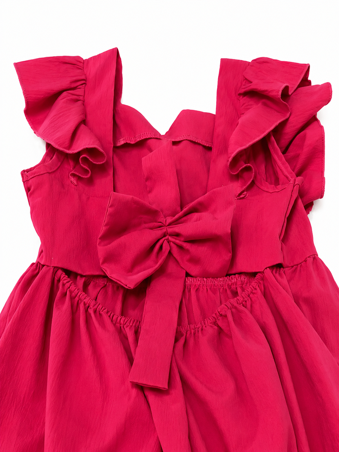 Vestido niña fucsia con Olanes vestido fresco