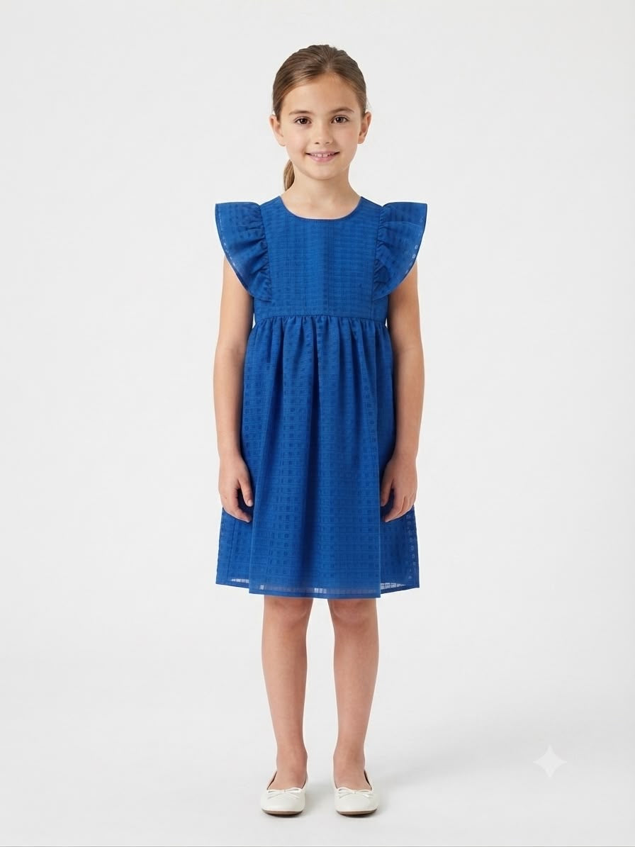 Vestido niña con Olanes en los hombros
