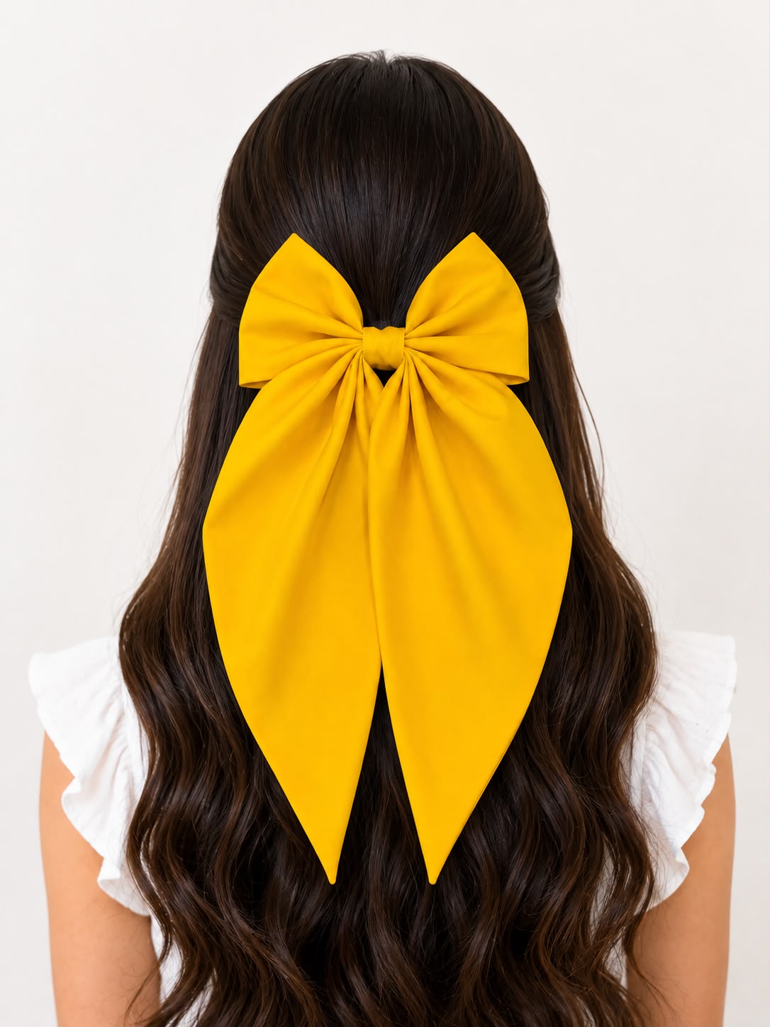 🎀 Moño niña amarillo