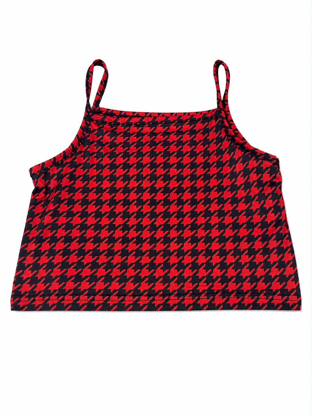 Set niña top y falda para de gallo rojo y negro
