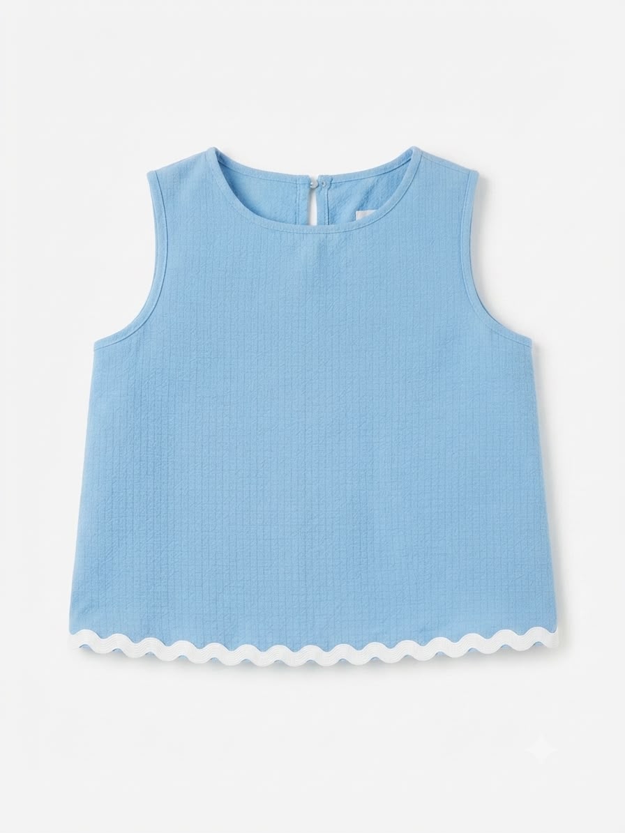 Set niña blusa y short color azul cielo