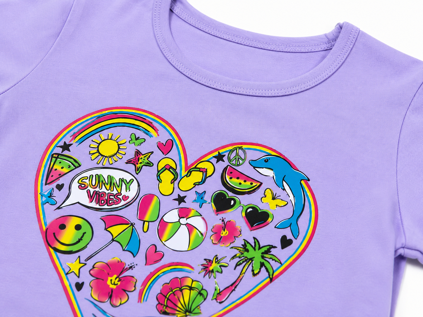 Blusa niña con estampado de corazón