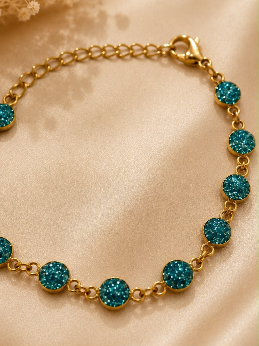 Pulsera Dama piedras turquesa