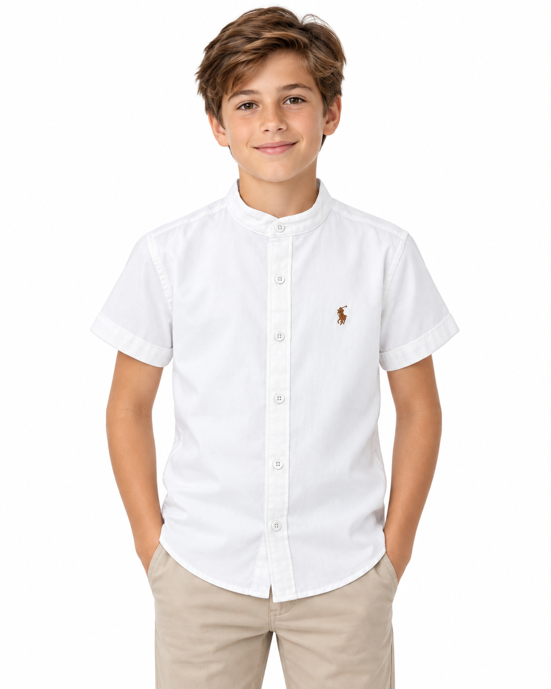 OFERTA | Camisa niño blanca cuello mao