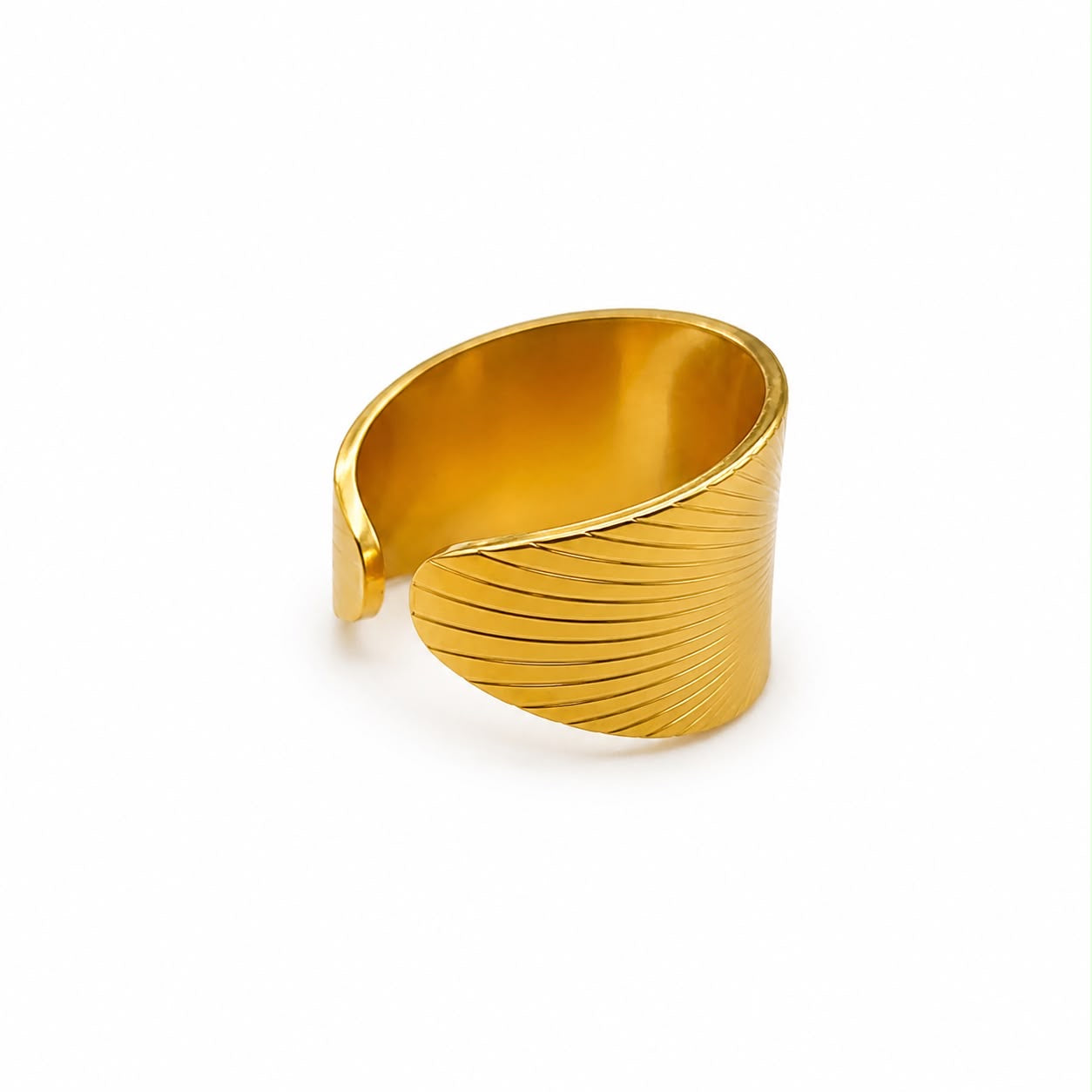 Anillo Dama dorado con piedra turquesa