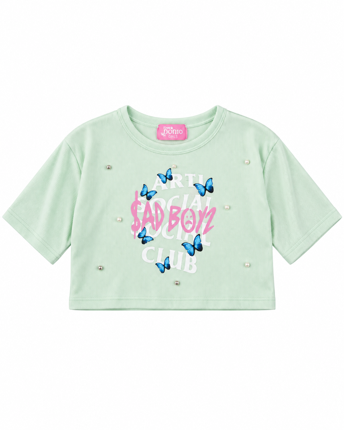 OFERTA – Blusa niña menta con mariposas