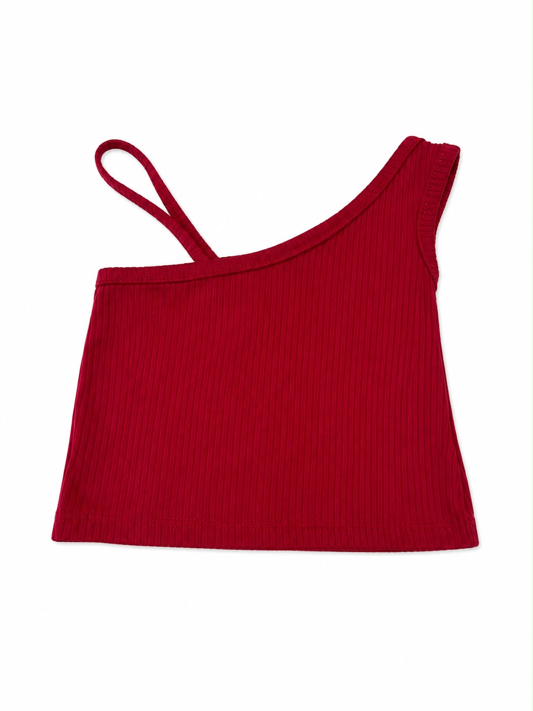 Blusa niña asimétrico color vino