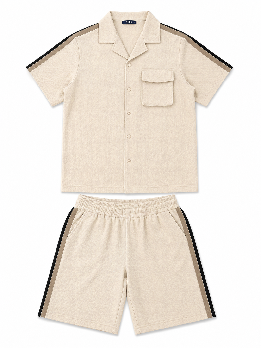 Set niño con camisa y short texturizado