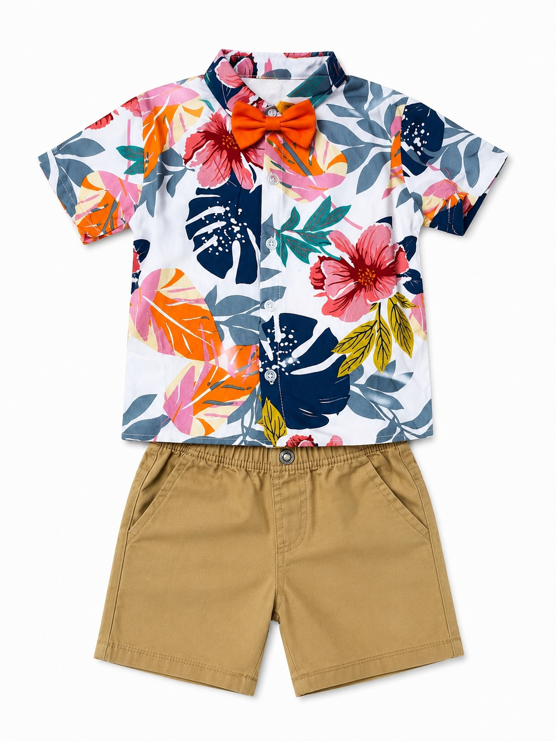 Set niño tropical con moño 🍃🌺