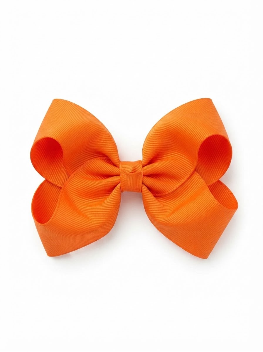 Moño niña naranja vibrante