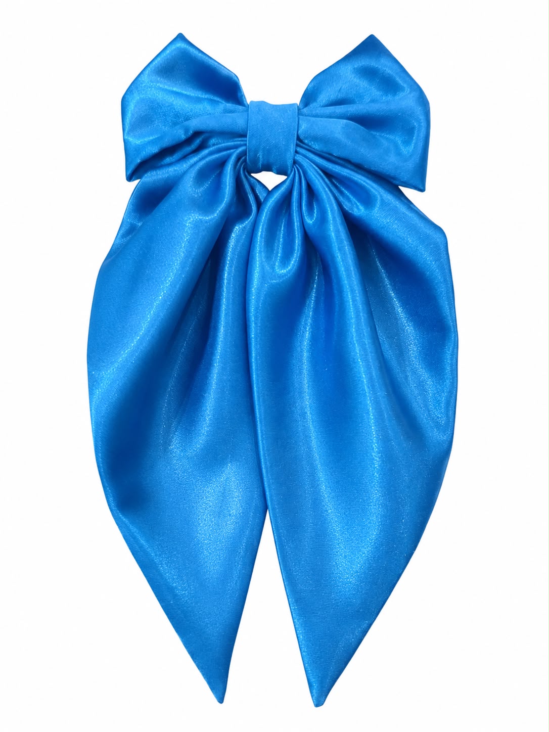 🎀 Moño coquette niña satinado Azul turquesa